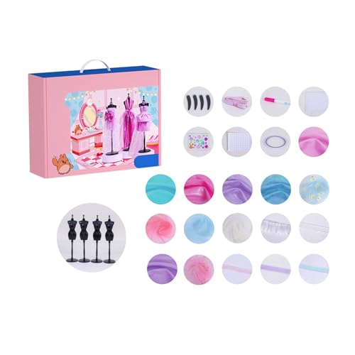 EAJORN Designers Kits Spielzeug für Kinder Bastelsets Nähspielzeug mit Mannequin Designers Set für Kind Mädchen Party Aktivität Spielzeug von EAJORN