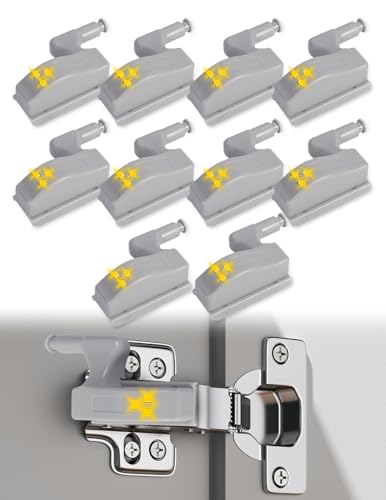 Scharnier LED Licht, 10 Stück LED-Sensor Schrankbeleuchtung, Universal Scharnier Schranklicht, kleiderschrank beleuchtung, Schrank Lichter für Schlafzimmer Küche Schrank Kleiderschrank Scharnier LED Licht, 10 Stück LED-Sensor Schrankbeleuchtung, Universal Scharnier Schranklicht, kleiderschrank beleuchtung, Schrank Lichter für Schlafzimmer Küche Schrank Kleiderschrank von EALRIDV