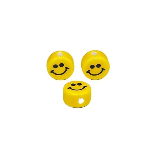 EASSL Punk Gelbe Smiley Porzellan Perle 20PCS 16 * 10MM Handgemachte Keramik Perlen Für Schmuck Machen Armband Lose Spacer perlen Handwerk Machen von EASSL