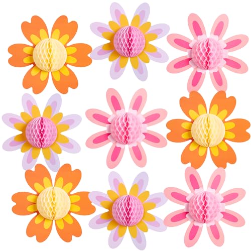 EASY JOY Wabendekorationen Blume Wabenbälle Rosa Papier Pom Poms Papier Blumen Geburtstag Party Supplies Hochzeit Papier Dekorationen von EASY JOY