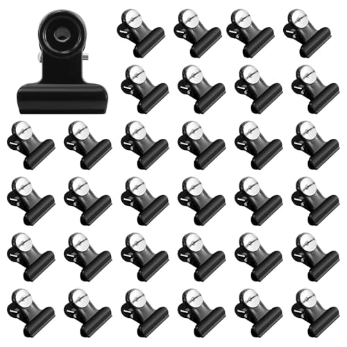 33 Stück ReißZwecken, Büroklammern mit Stecknadeln, Push Pin Clips Metall ReißNagelhalter Schwarz Clip mit Stift Bilder Von AufhäNgungszubehöR für Korkplatten FotowäNde Schwarze Bretter von EASYKEENECOM