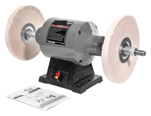 Edelsteinpoliermaschine, 10" elektrischer Tiscolierer, Pufferschleifer Dual Pad 1 Pufferpolierschleifmaschine, 750 W,Schmuckpolierer von EBAYTV