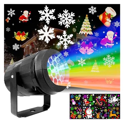 Gobo-Projektor Weihnachten Projektor Lichter Outdoor Urlaub Led Projektion Lampe Wasserdicht Weihnachten Decor Schneeflocke Licht Schnee Party Garten von EBAYTV