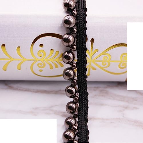 1 Yard Faux Perlen Perlen Spitze Fransen Trim Strass Applikationen Verzierungen für Hochzeitskleid Träger DIY (Color : 13, Size : 1 Yard) von EBRICON