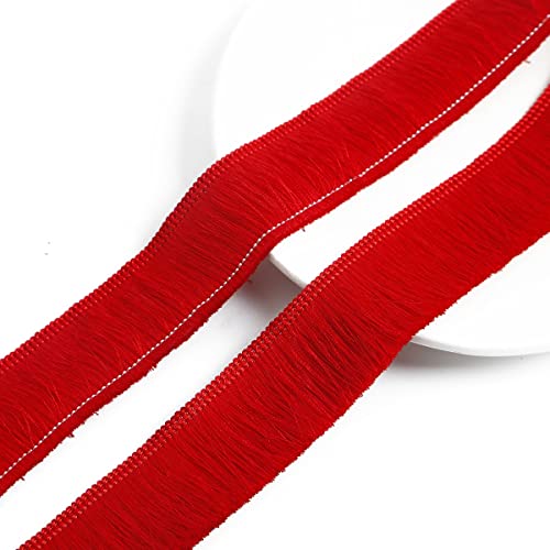 1 m/Los billige dickere Quaste trimmt 3 cm Polyester Vorhang/Kissen/Ohrring/Tasche Dekoration Spitze Fransen Mesh trim (Color : 24) von EBRICON