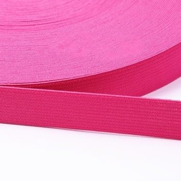 Bunte Gummibänder zum Nähen, Schneidern und Bekleidungszubehör – flexible Gummibänder, Spandex-Bänder und Taillenborte mit Nähspitzendetails (Farbe: 20 mm, flaches Rot, Größe: 1 Meter) von EBRICON