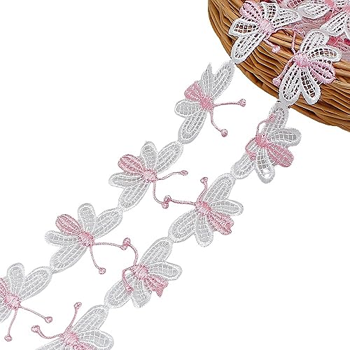 Exquisites Spitzenband aus Polyester mit bestickter Blume, elegantes Hochzeitsband zum Nähen, Basteln, mehrere Stile für einen Hauch von Liebe (Farbe: 11, Größe: 91 cm) von EBRICON