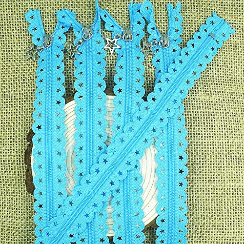 Multi Color Selection Nylon Reißverschluss - Nähen und Schneiderzubehör (Color : Lake Blue, Size : Small_10PCS) von EBRICON