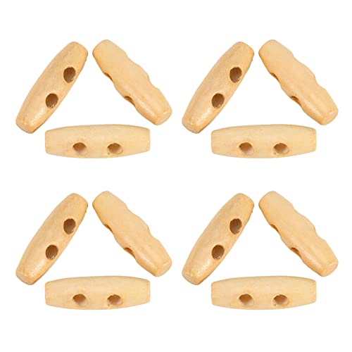 50 Pcs Holz 2-Loch-Knöpfe für Mäntel und Beutel, IC Ox-Horn-Nähtasten für Fett- und Stricken 30mm von EBTOOLS