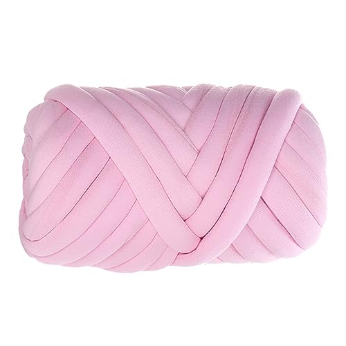 Chunky Wolle Garn, 500g Soft Bulky Arm Stricken Wolle Roving Häkeln, 2,5cm DIY Hand Chunky Strickdecke Decke Garn Für Decke, Haustierbett, Riesen Grobstrickdecken (Rosa) von EBbels