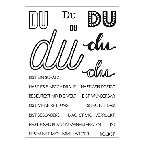 Deutsch Transparente Briefmarke, Silikon Stempel Set, Clear Stamps,DIY Scrapbooking Werkzeug Bastelei von ECMQS