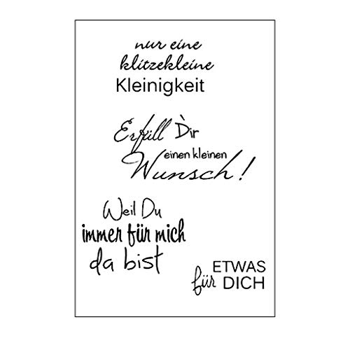 ECMQS Deutsch Klar DIY Transparente Briefmarke, Silikon Stempel Set, Clear Stamps, Schneiden Schablonen, Bastelei Scrapbooking-Werkzeug von ECMQS