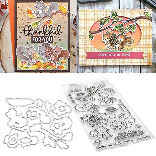 ECMQS Kiefernzapfen 1 Satz DIY Stanzschablonen Und Stempel Scrapbooking Stanzmaschine Schablonen Stanzformen Für DIY Scrapbooking Fotoalbum Dekor Karten von ECMQS