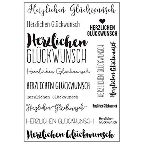 German DIY Transparente Briefmarke, Silikon Stempel Set, Clear Stamps, Schneiden Schablonen, Bastelei Scrapbooking-Werkzeug von ECMQS