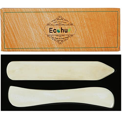 Ecohu Falzbein & Falzwerkzeug – 2 Stück – Ritzen, Falten für Origami, Papierbasteln, Buchbinden, Lederhandwerk und Kartenherstellung & Faltpapier von ECOHU