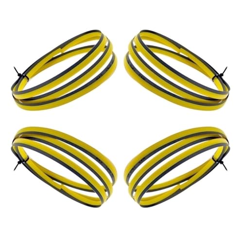 Bandsägeblätter, 4 Stück 1638 x 13 x 0,65 mm Bandsägeblätter 64-1/2" x 1/2" x 0,025" M42 Bimetall-Bandsägeblätter for Schneiden von Metallen (Farbe: 8-12T)(12 16T) von ECOLFE