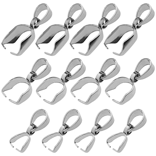 ECSiNG 60 Stück Anhänger Verschluss Anschluss Clips Anhängerschlaufe Schnalle 304 Edelstahl für Schmuck DIY Handwerk Charm Bead Halskette von ECSiNG