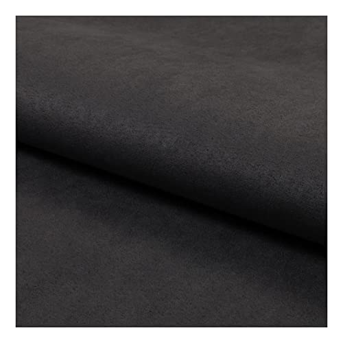 EDGE NUBUK Polsterstoff Meterware 148 cm breit, 100% Polyester, Gewicht 300 g/lfm, Microfaser, Velourleder ideal als oder Möbelstoff für Sofakissen, Polsterbezüge und Sitzkissen (96 Dunkelgrau) von EDGE TEXTIL