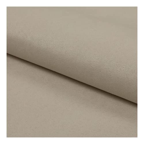 EDGE NUBUK Polsterstoff Meterware 148 cm breit, 100% Polyester, Gewicht 300 g/lfm, Microfaser, Velourleder ideal als oder Möbelstoff für Sofakissen, Polsterbezüge und Sitzkissen (111 Hellbeige) von EDGE TEXTIL