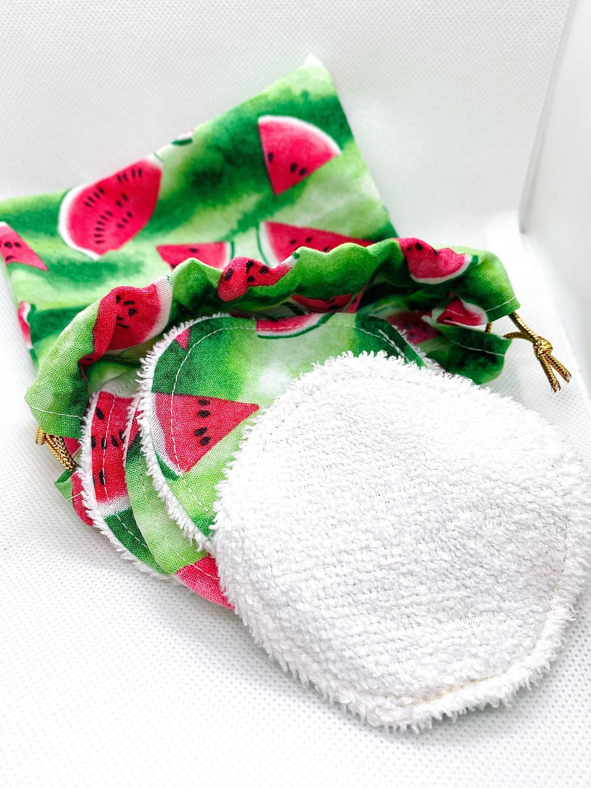 Wassermelonen Überraschung 100% Baumwolle Stoff Upcycled Makeup Entferner Pads von EDNASBEADBOX