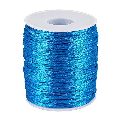 Elecrelive 109 Yards 1,5 mm Königsblau Rattail Satin Nylon Trim Silk Cord Chinesische Knoten Perlen String Makramee Faden Schnur für Halskette Armband geflochtene Schmuckherstellung von EEE ELECRELIVE