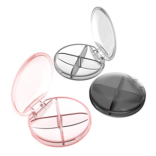 EEREADGQ Schmuckkästchen, Mini-Schmuckschatulle, transparent, tragbar, Aufbewahrungsbox, Organizer mit Deckel, 4 Fächer, niedliche Pillendose für Ring, Armband, Halskette, Ohrringe, 1 Schmuckkästchen, von EEREADGQ