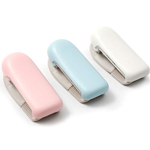 EESLL 6 x tragbares Mini-Klebebandschneider, Clip-Typ, Washi-Klebebandabroller, Mini-Washi-Klebeband-Spender-Clip für Büro, Schule, zufällige Farbe von EESLL