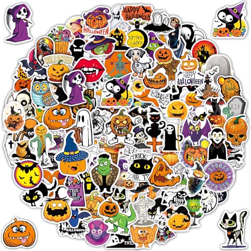 Halloween Aufkleber,Aufkleber kinder,102pcs Halloween Sticker Vinyl Wasserdicht Urlaub Dekoration Party Tag für Jugendliche Kinder Erwachsene von EFNHJF5