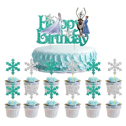 13 Stück Karikatur Prinzessin Cupcake Topper EFOT-Karikatur Cupcake Topper Tortendeko Animation Cupcake Toppers Prinzessinnen Cake Topper SetGeburtstag Kuchen Topper Kuchendekoration für Kinder von EFOT