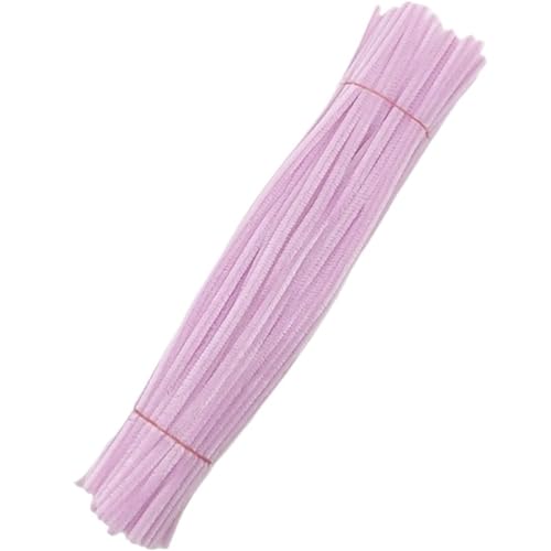 Pfeifenreiniger 200 stücke Plüsch Stick Twisting Bar Chenille Vorbauten Draht Rohr for Kinder Spielzeug DIY Streifen Kreative Handwerk Filz Drähte FüR Bastelarbeiten Und Dekoration(Light purple) von EGGCLVNC