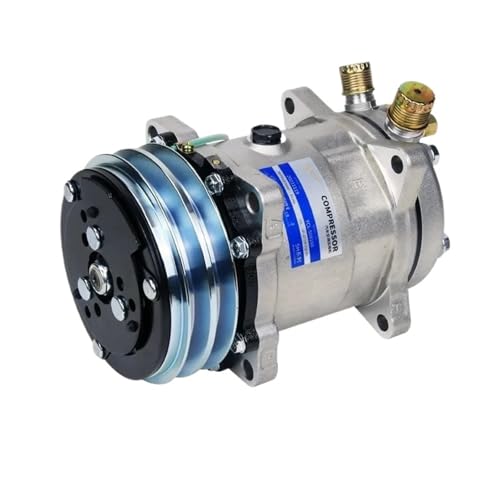 EGUIAS Auto Klimakompressor Klimaanlagen Kompresso Auto Klimaanlage Kompressor 5h14 12v / 24v V Blet Pulley Traktor Bagger LKW 508 A/C Pumpe(5H14-2A DC-24V) von EGUIAS