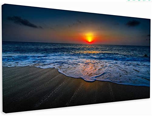 Diamant Painting Bilder Groß, Sonnenuntergang am Strand DIY 5D Vollbohrer Kreuz Stich Stickerei Diamond Art Craft, Diamond Painting Kinder Erwachsene, Home Wanddekoration Diamant Malerei 40x80cm von EGoSun