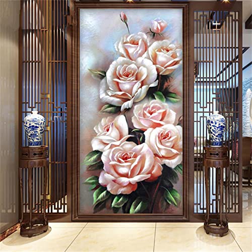 EGoSun 5D Diamond Painting Set, Erwachsene Kinder für Geschenk, Malen Nach Zahlen, Diamant Painting Bilder Groß, Anfänger Art Stickerei Kit,Home Wall Décor Mosaik Gemälde Blumen 30x60cm von EGoSun