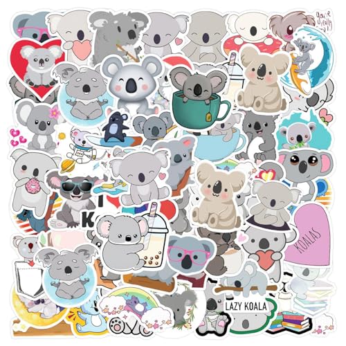 100 Koala-Aufkleber, Cartoon-Tieraufkleber, Wasserfeste Koalabär-Aufkleber, Interessante Aufkleber Für Kinder, Selbstklebende Graffiti-Aufkleber, Geeignet Für Diy-Notizbücher Und Tagebücher von EHDWXVZM