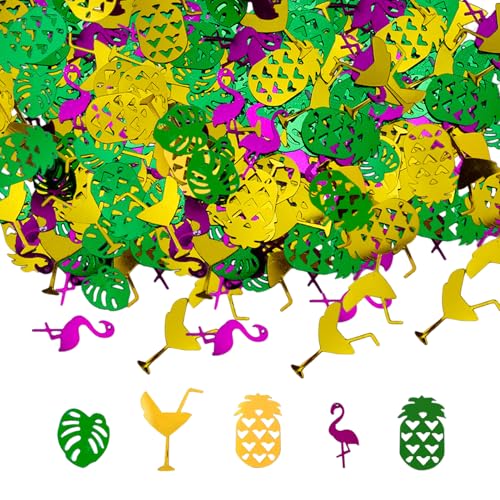 30 G Konfetti Im Hawaiianischen Stil, Ananas, Palmblätter, Schildkrötenblätter, Flamingo-Konfetti, Stranddekoration, Tischdekoration Für Hawaiianische Partys von EHDWXVZM