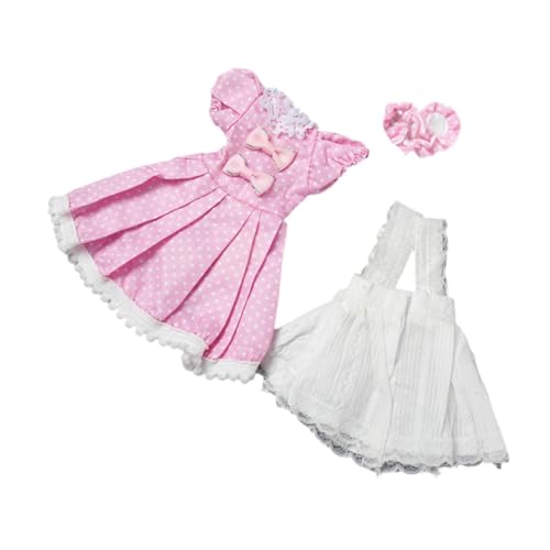 EHJRE 1:6 BJD Puppenkleid Kleidung Cosplay Ausbildung DIY Kinder 11,81 Zoll Machen Sie Ihr Eigenes Kostüm für Puppen mit Fantasie, Pink und Weiß von EHJRE