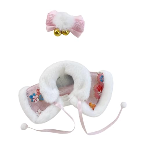 EHJRE 15 cm Plüschpuppen Schal, Plüsch Kleidung, Anzieh, Foto Requisiten, Stofftiere, Kleidung, Traditionelles Weiches Puppen Outfit, Cartoon, Rosa von EHJRE