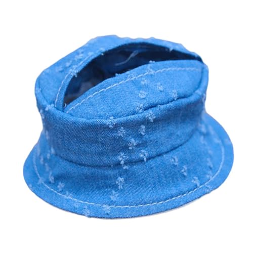 EHJRE 15 cm Puppenhut, Weiche Mode Foto Requisiten, Plüschpuppen Eimerhut, Plüschpuppenzubehör, Süßer Puppenhut für 6,69 Zoll Große Puppen, Blau, Style B von EHJRE