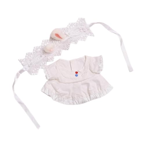 EHJRE 2X Puppenkleid Und Stirnband Miniatur Kleidung für 6 8 Zoll Puppen Mädchen Puppen von EHJRE