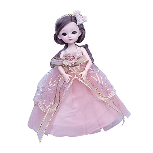 EHJRE 30 cm 1/6 BJD Puppe Mädchen Mädchen Geburtstagsgeschenk Ankleidespielzeug Sammlerstück 23 Kugelgelenkpuppe Komplettset Formperücke Kleidung Outfit von EHJRE