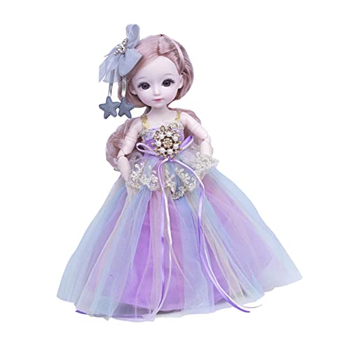 EHJRE 30 cm 1/6 BJD Puppe Mädchen Mädchen Geburtstagsgeschenk Ankleidespielzeug Sammlerstück 23 Kugelgelenkpuppe Komplettset Formperücke Kleidung Outfit von EHJRE