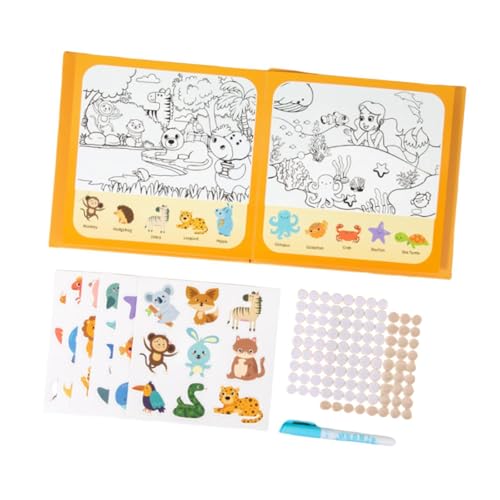 EHJRE 3D Stickerbuch, Jelly Sticker Spielzeug, Reise Sticker Und Szenen Sticker für Kinder, Tier von EHJRE