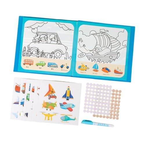 EHJRE 3D Stickerbuch, Jelly Sticker Spielzeug, Reise Sticker Und Szenen Sticker für Kinder, Verkehr von EHJRE