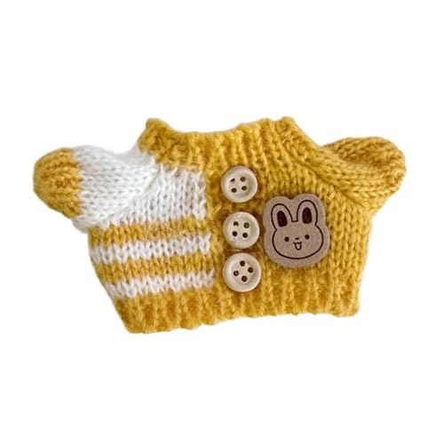 EHJRE Puppenpullover, Gefüllter Puppenpullover, für Kinder, Foto Requisiten, Kleidung, Machen Sie Ihre Eigene Puppe, Puppenkleidung für 5,91 Zoll, Gelb von EHJRE