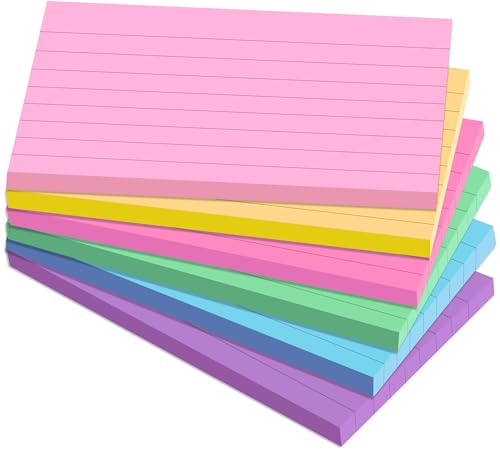 7,6 x 12,7 cm linierte Karteikarten in hellen Farben, 216 Stück, bunte linierte Notizkarten, Lernkarten zum Lernen, Notizen und Lernen von EHME EHME EHME