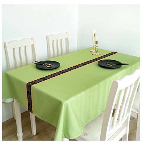 EHOMERY Tischdecke Vlies Tischtuch Klammern Für Draußen Vintage-Muster Tischdecke Große Tafel Tablecloth Waterproof Square Grün Tischschutz Dekoration 100X140Cm von EHOMERY