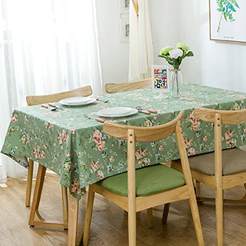 EHOMERY Tischdecken Aussenbereich Tischtuch Rolle Blumen Tischdecke Klein Ostern Birthday Table Cloth Grün Tischschutz Dekoration 110X110Cm von EHOMERY