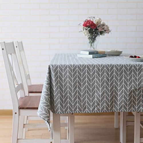 EHOMERY Tischdecke Abwaschbar Frühling Wachs Tischtücher Weizen-Ohren Tischdecke Beschwerer Birthday Table Cloth Grau Tischschutz Dekoration 90X140Cm von EHOMERY