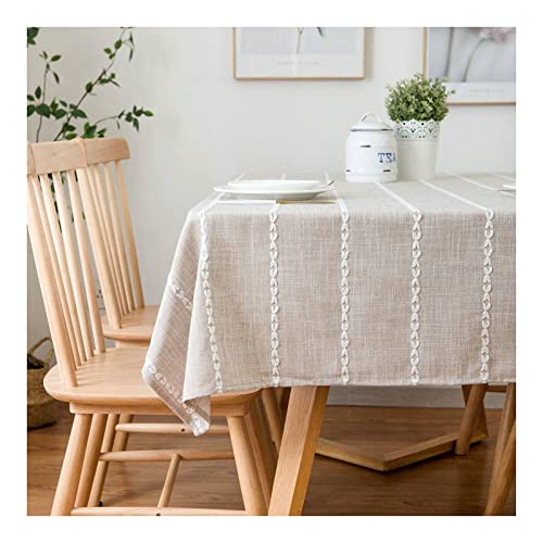 Tischdecke Baumwolle Anthrazit Tischtuch Häkeln Einfaches Design Tischdecken Häkeln Buch Tablecloth Waterproof Stainproof Kaffee Tischschutz Dekoration 135X135Cm von EHOMERY