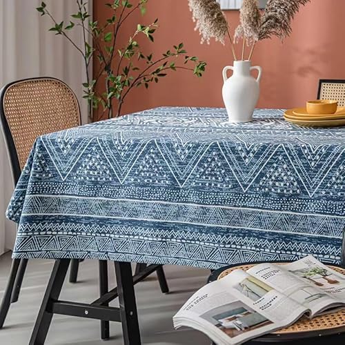 EHOMERY Tischdecken Läufer Sommer Tischtuch Uni Böhmischer Ethnischer Druck Tischdecke Gewichte Table-Cloth Stil 4 Tischschutz Dekoration 85X85Cm von EHOMERY